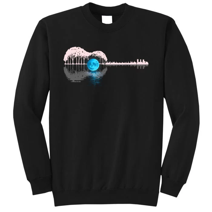 Guitar Lake Shadow Love Guitar Musician Tall Sweatshirt