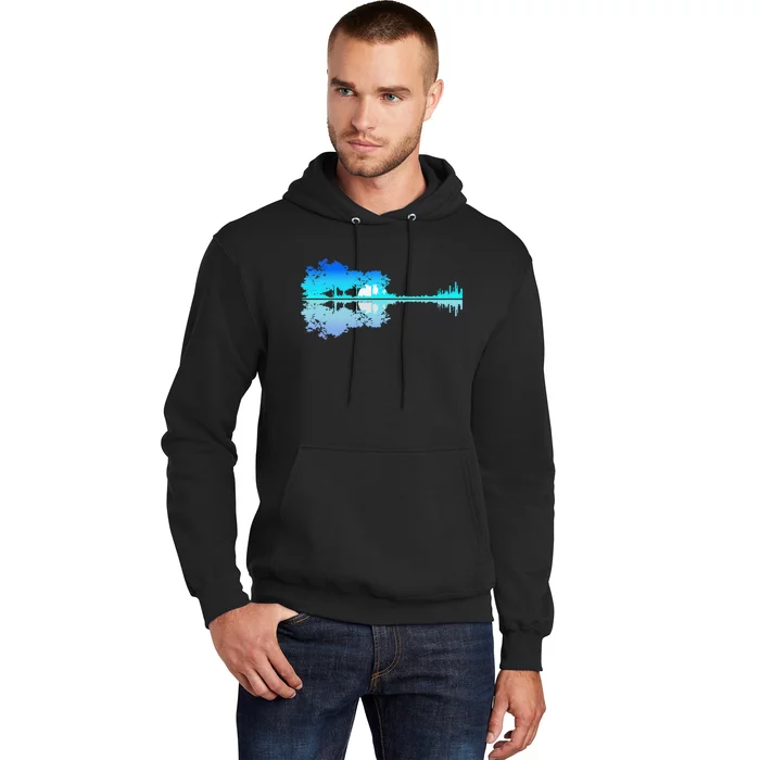 Guitar Lake Shadow Love Guitar Musician Hoodie