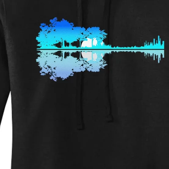 Guitar Lake Shadow Love Guitar Musician Women's Pullover Hoodie