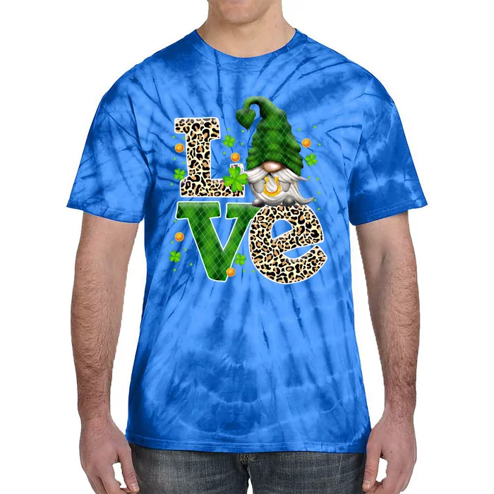 Gnomies Love St Patricks Day Funny Gnomes Shamrock Lucky Gift Tie-Dye T-Shirt