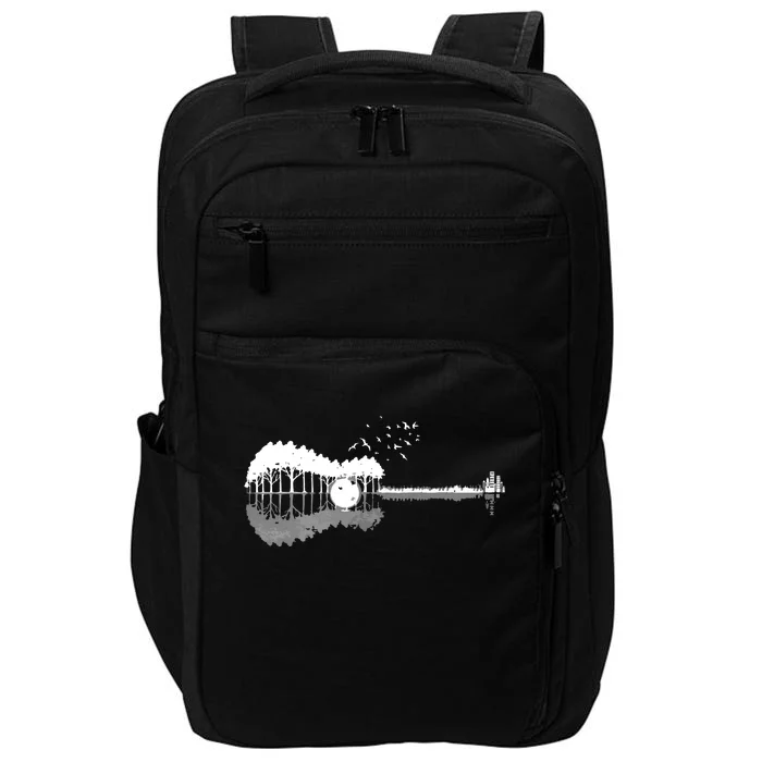 Guitar Lake Shadow Love Guitar Musician Impact Tech Backpack