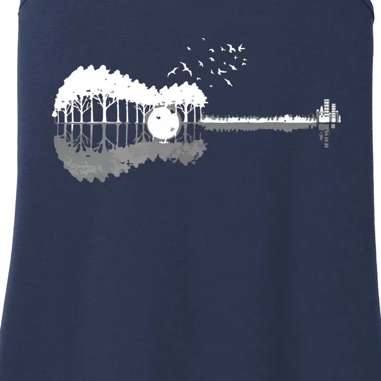 Guitar Lake Shadow Love Guitar Musician Ladies Essential Tank