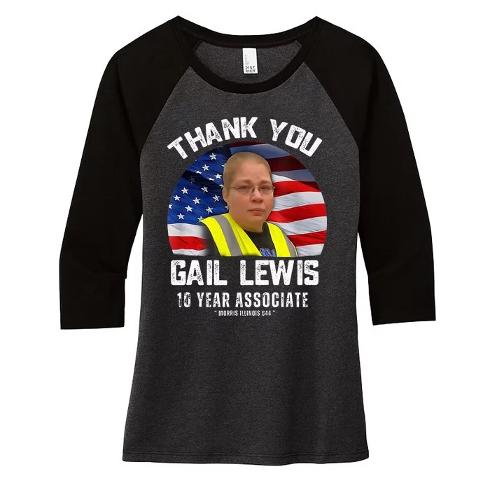 Gail Lewis Thank You Gail Lewis Women's Tri-Blend 3/4-Sleeve Raglan Shirt