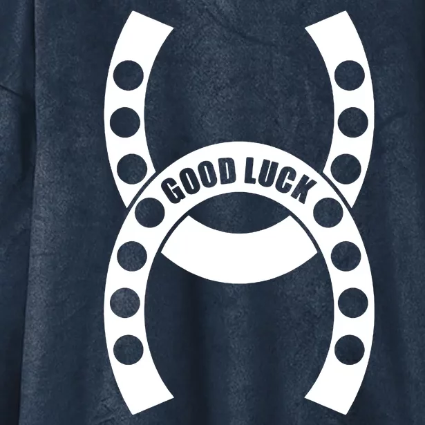 Good Luck The Lucky Horseshoes Hooded Wearable Blanket