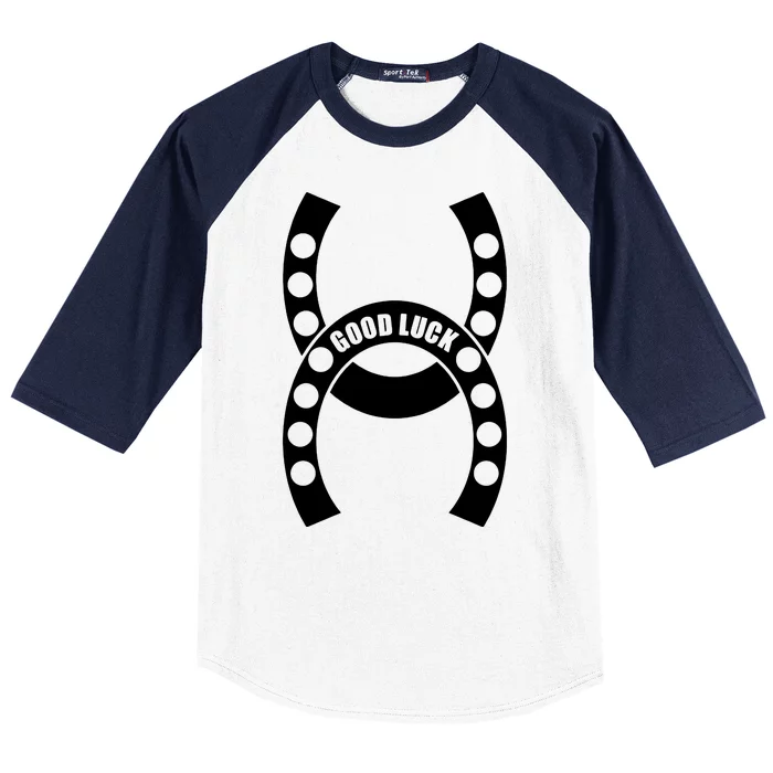 Good Luck The Lucky Horseshoes Baseball Sleeve Shirt