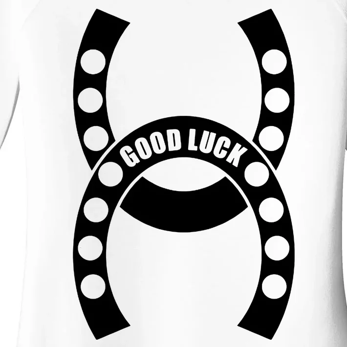 Good Luck The Lucky Horseshoes Women's Perfect Tri Tunic Long Sleeve Shirt