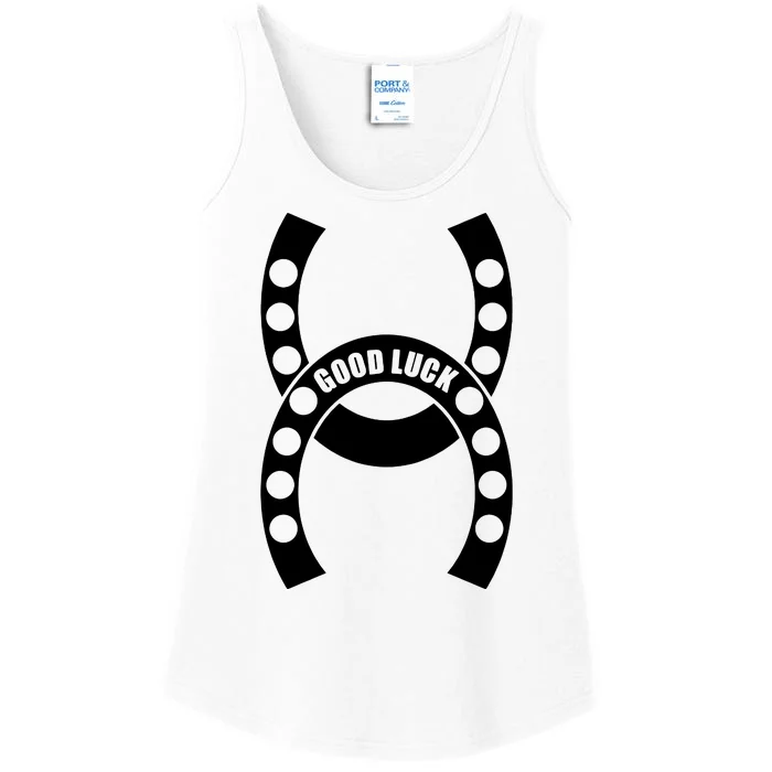 Good Luck The Lucky Horseshoes Ladies Essential Tank