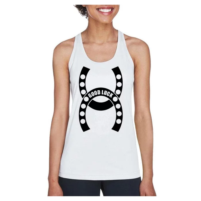 Good Luck The Lucky Horseshoes Women's Racerback Tank