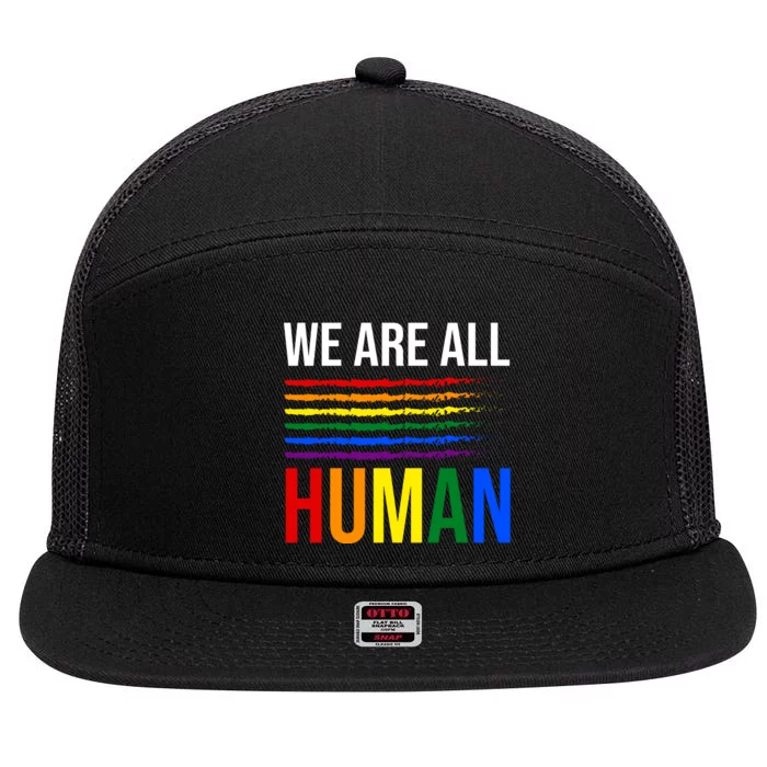 Gay LGBT T 7 Panel Mesh Trucker Snapback Hat