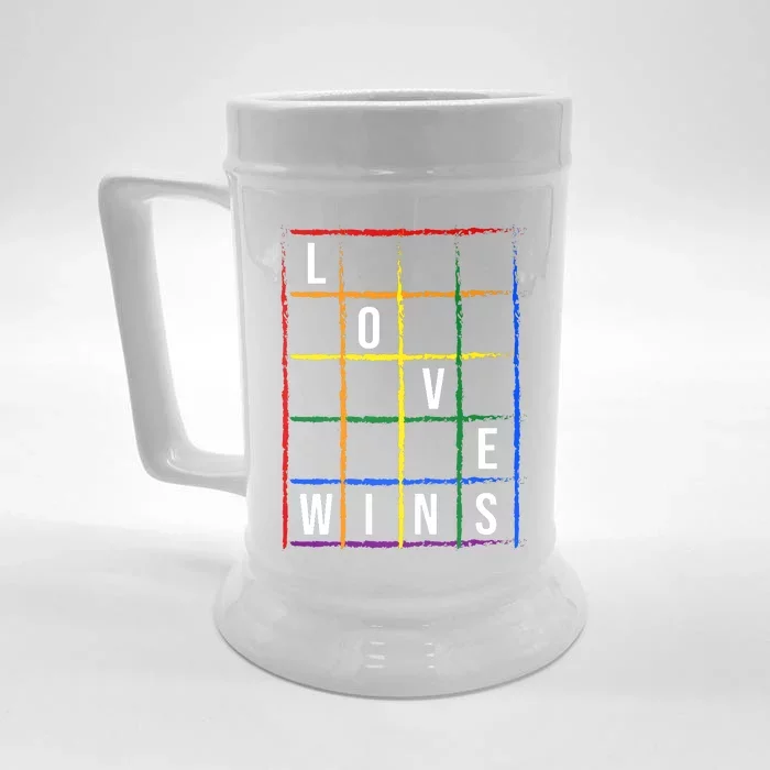 Gay LGBT T Front & Back Beer Stein