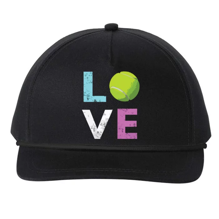 Girls Love Tennis Best Fun Birthday Gift Snapback Five-Panel Rope Hat