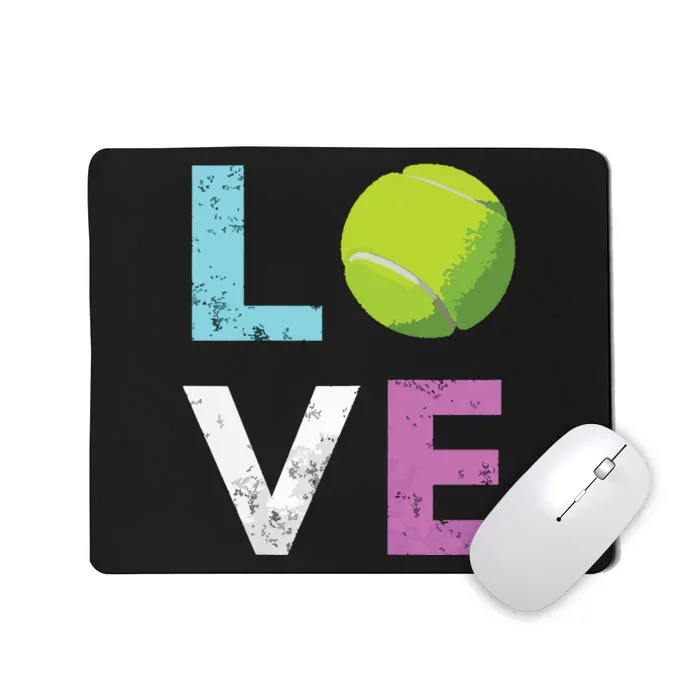 Girls Love Tennis Best Fun Birthday Gift Mousepad