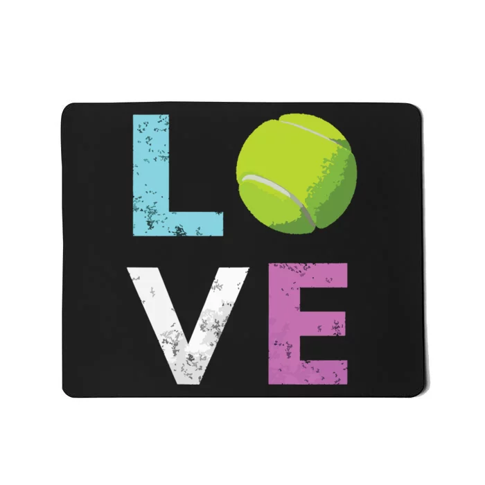 Girls Love Tennis Best Fun Birthday Gift Mousepad