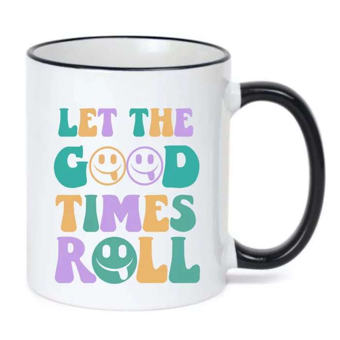 Groovy Let The Good Times Roll Mardi Gras Funny Gift Black Color Changing Mug