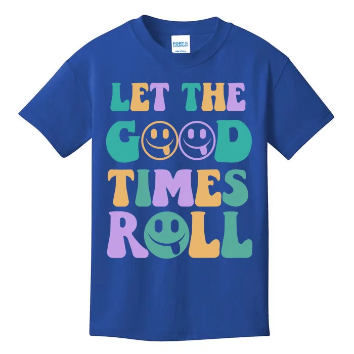 Groovy Let The Good Times Roll Mardi Gras Funny Gift Kids T-Shirt