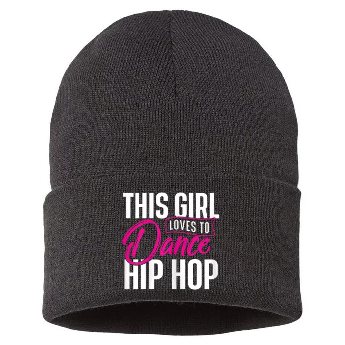 Girl Loves To Dance Hip Hop HipHop Dancer Breakdancing Sustainable Knit Beanie