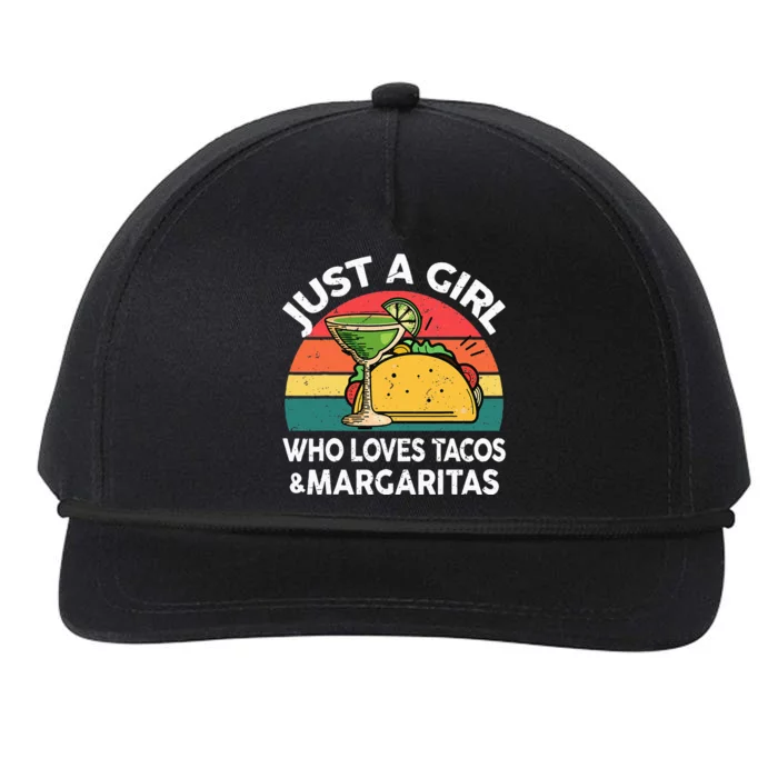 Girl Love Tacos Margarita Cinco De Mayo Mexican Women Snapback Five-Panel Rope Hat