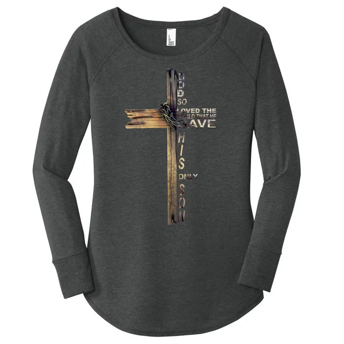 God Loved The World That He Gave His Only Son Women's Perfect Tri Tunic Long Sleeve Shirt