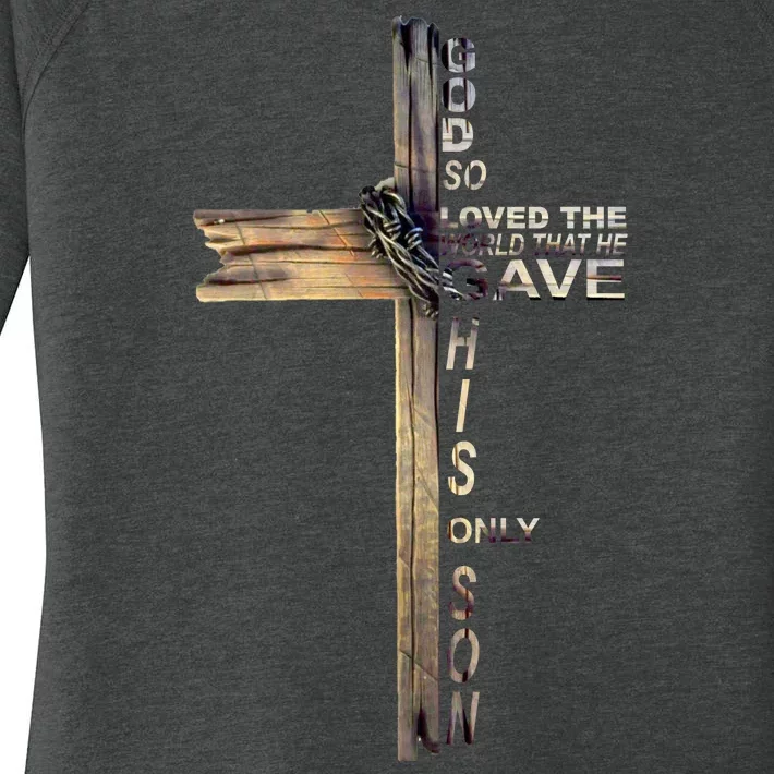 God Loved The World That He Gave His Only Son Women's Perfect Tri Tunic Long Sleeve Shirt