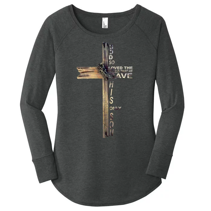 God Loved The World That He Gave His Only Son Women's Perfect Tri Tunic Long Sleeve Shirt