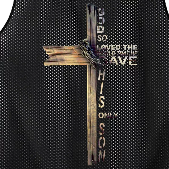 God Loved The World That He Gave His Only Son Mesh Reversible Basketball Jersey Tank