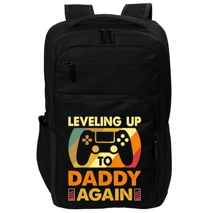 Gamer Leveling Up To Daddy Again Pregnancy Announcement Impact Tech Backpack