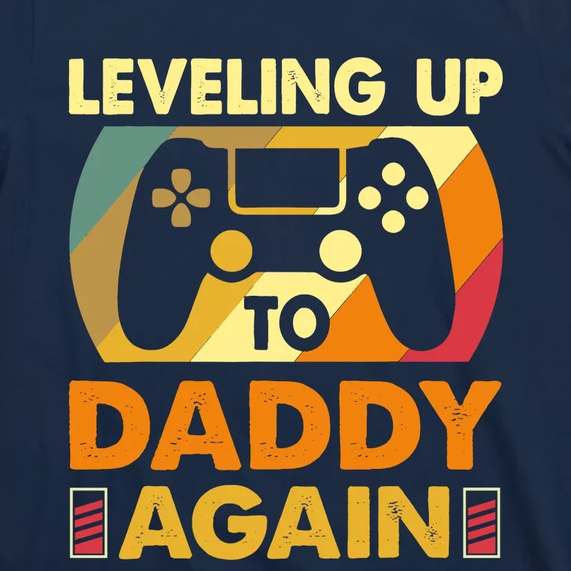 Gamer Leveling Up To Daddy Again Pregnancy Announcement T-Shirt