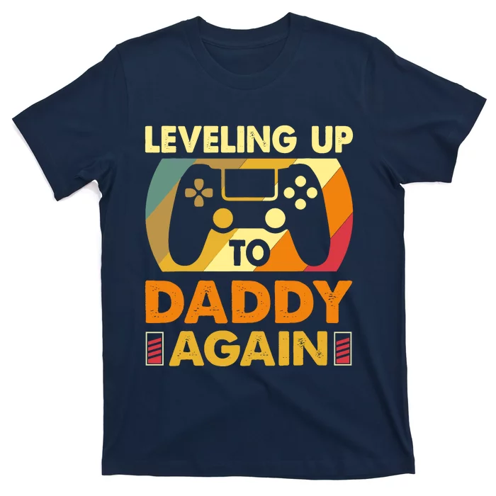 Gamer Leveling Up To Daddy Again Pregnancy Announcement T-Shirt