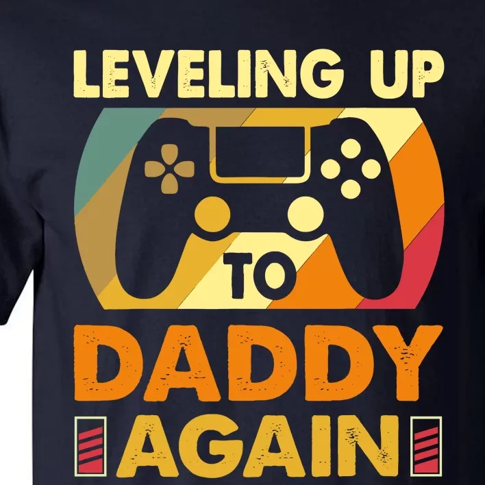 Gamer Leveling Up To Daddy Again Pregnancy Announcement Tall T-Shirt