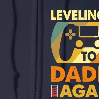 Gamer Leveling Up To Daddy Again Pregnancy Announcement Full Zip Hoodie