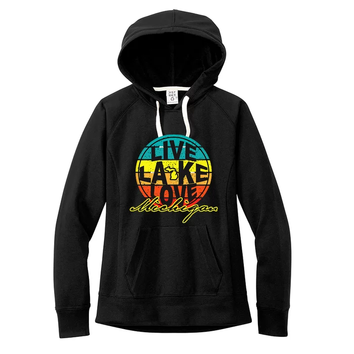 Great Lake Upper Peninsula Michigan Up North Women's Fleece Hoodie