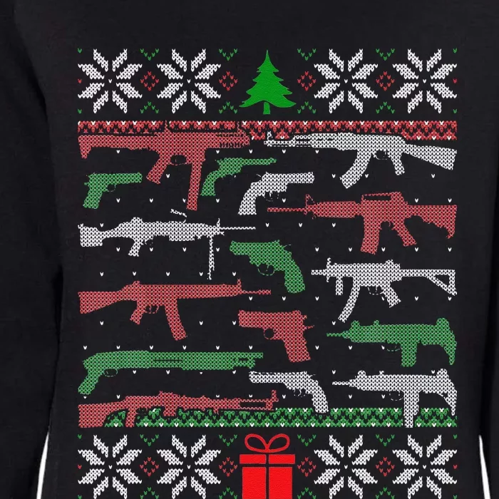 Gun Lovers Ugly Christmas 2nd Amendment Gun Enthusiast Xmas Womens California Wash Sweatshirt