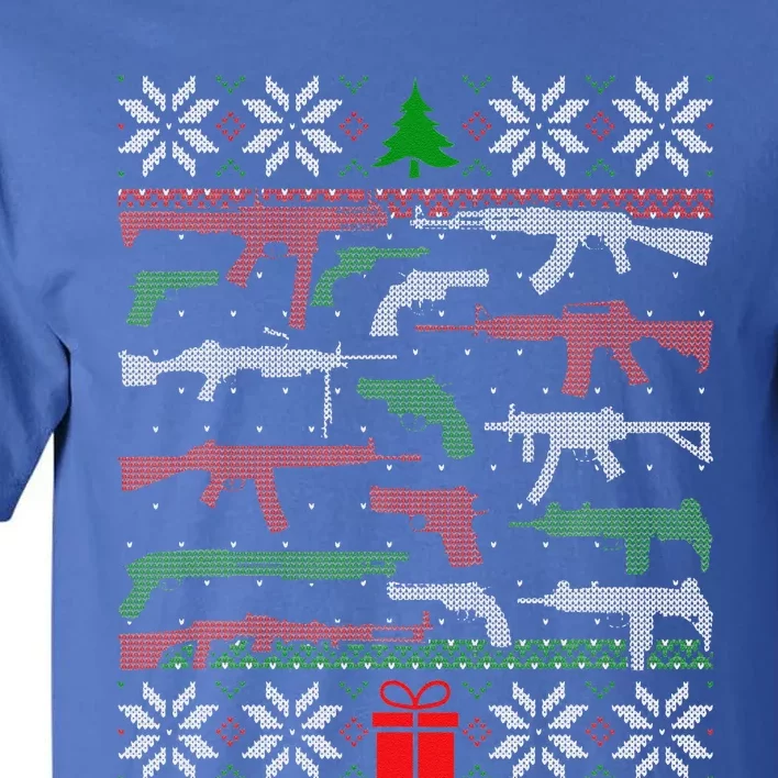 Gun Lovers Ugly Christmas 2nd Amendment Gun Enthusiast Xmas Tall T-Shirt