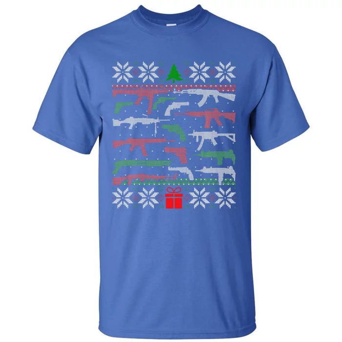 Gun Lovers Ugly Christmas 2nd Amendment Gun Enthusiast Xmas Tall T-Shirt