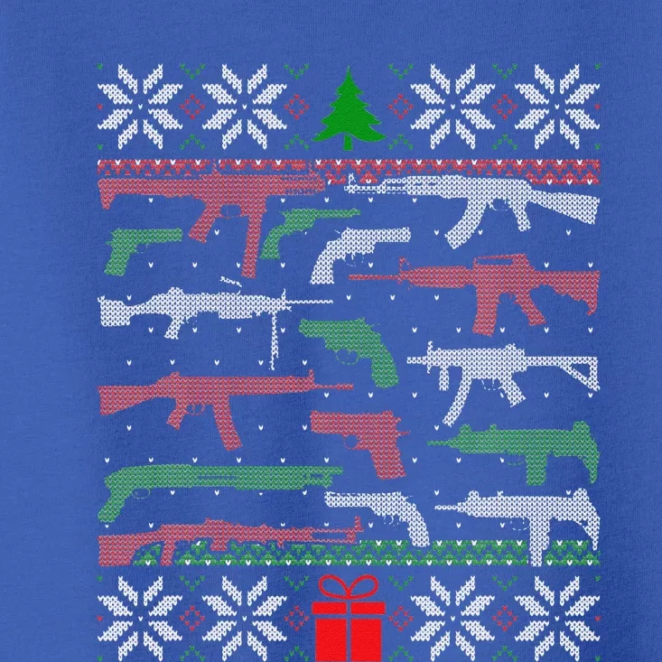 Gun Lovers Ugly Christmas 2nd Amendment Gun Enthusiast Xmas Toddler T-Shirt