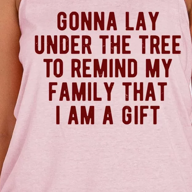 Gonna Lay Under The Tree To Remind My Family That I Am A Gift Women's Knotted Racerback Tank