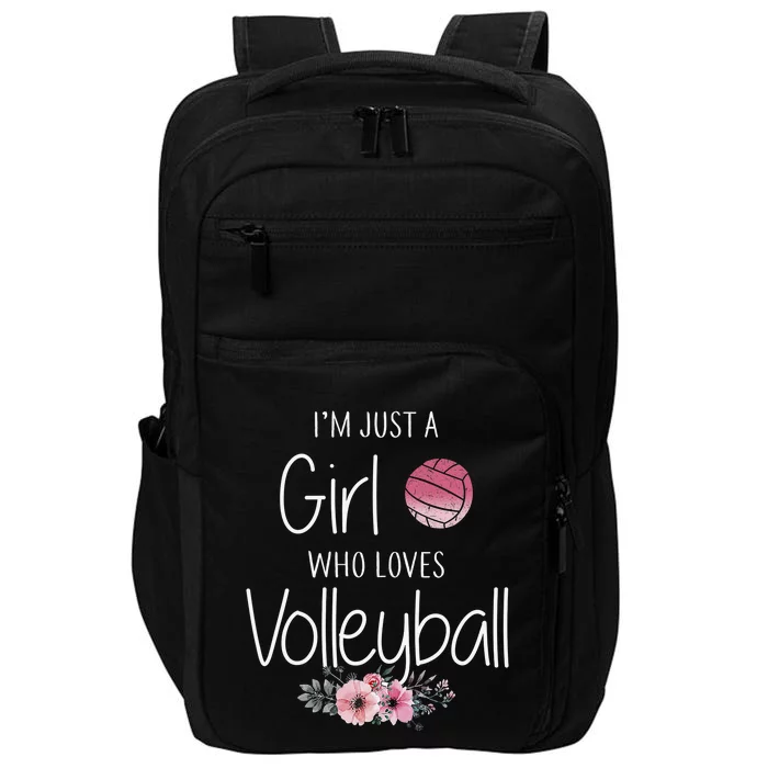 Girls Love Volleyball Best Fun Birthday Gift Impact Tech Backpack