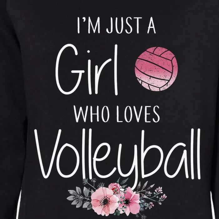 Girls Love Volleyball Best Fun Birthday Gift Womens California Wash Sweatshirt