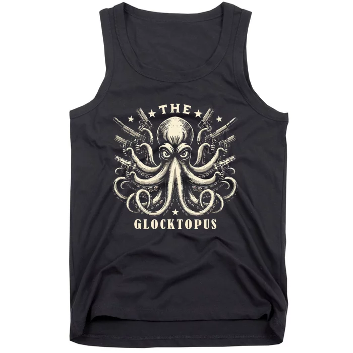 Gun Lover Vintage Squid Octopus Tank Top