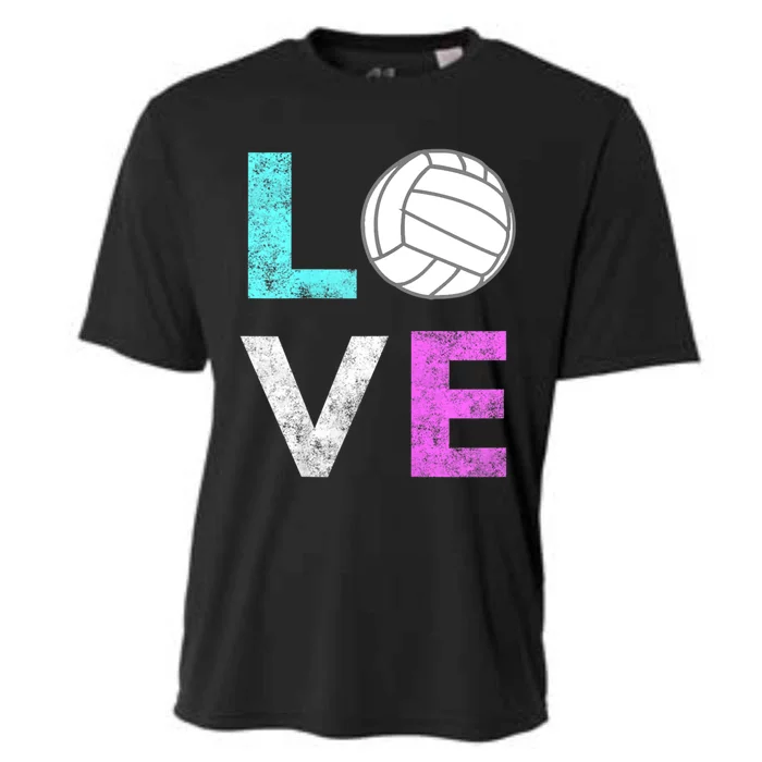 Girls Love Volleyball Best Fun Birthday Gift TShirt Cooling Performance Crew T-Shirt