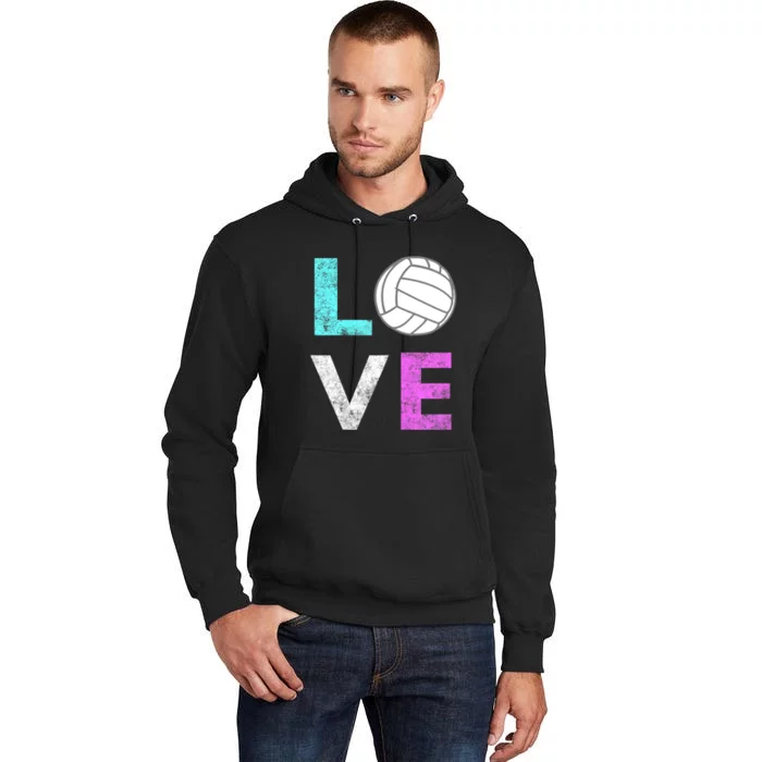 Girls Love Volleyball Best Fun Birthday Gift TShirt Tall Hoodie