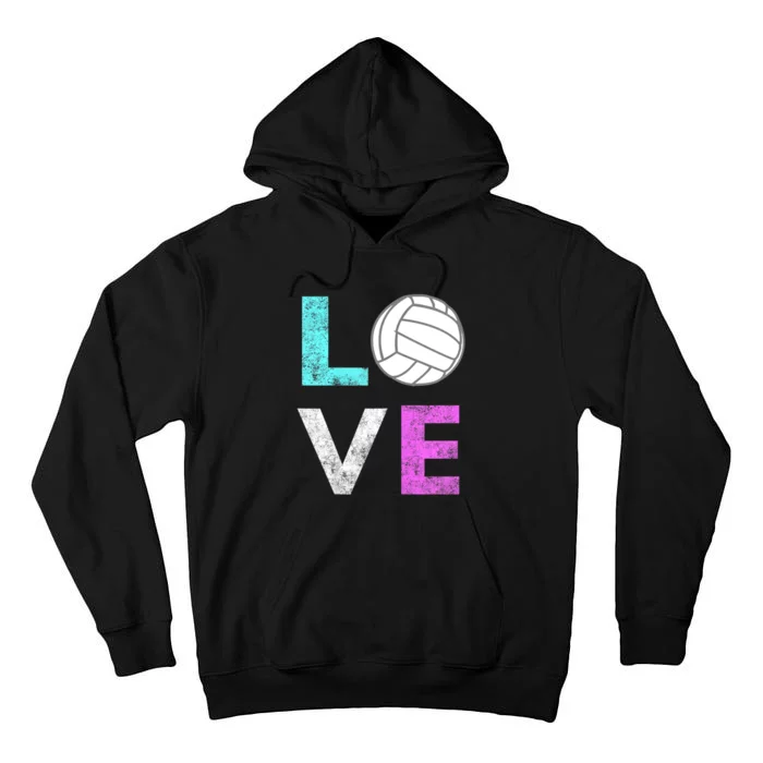 Girls Love Volleyball Best Fun Birthday Gift TShirt Tall Hoodie