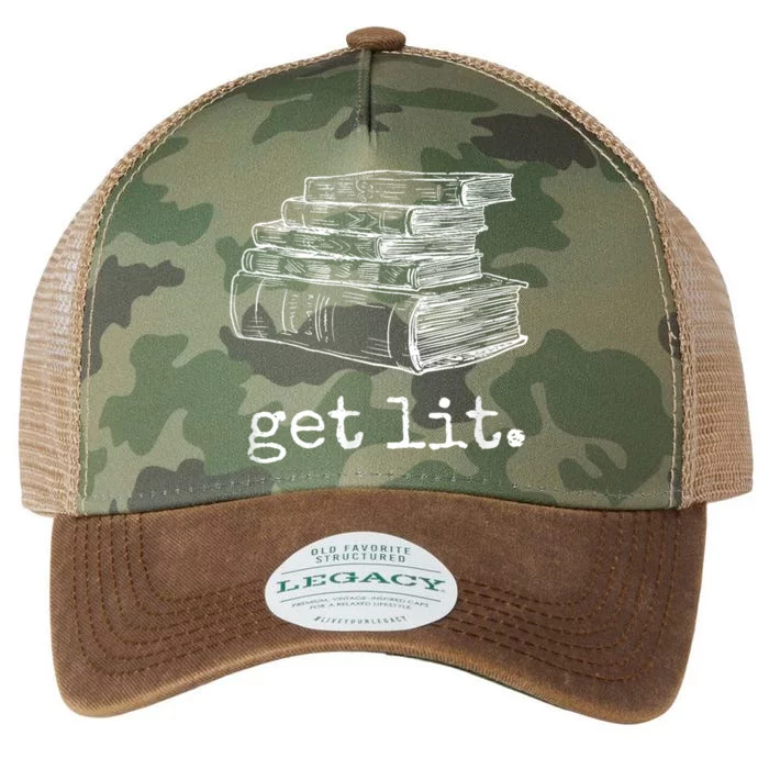 Get Lit With Books Funny Meme Legacy Tie Dye Trucker Hat