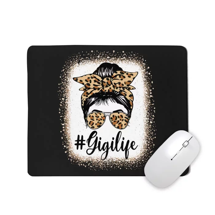 Gigi Life Women Messy Bun Grandma Grandmother Announcement Gift Mousepad