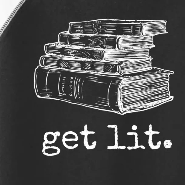 Get Lit With Books Funny Meme Gift For Book Lover, Reading TShirt Toddler Fine Jersey T-Shirt