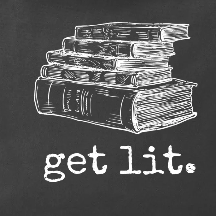 Get Lit With Books Funny Meme Gift For Book Lover, Reading TShirt Zip Tote Bag