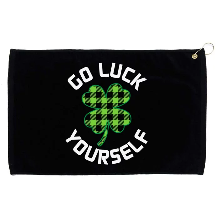 Go Luck Yourself St Patricks Day Grommeted Golf Towel