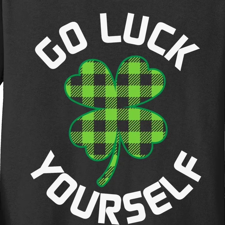 Go Luck Yourself St Patricks Day Kids Long Sleeve Shirt