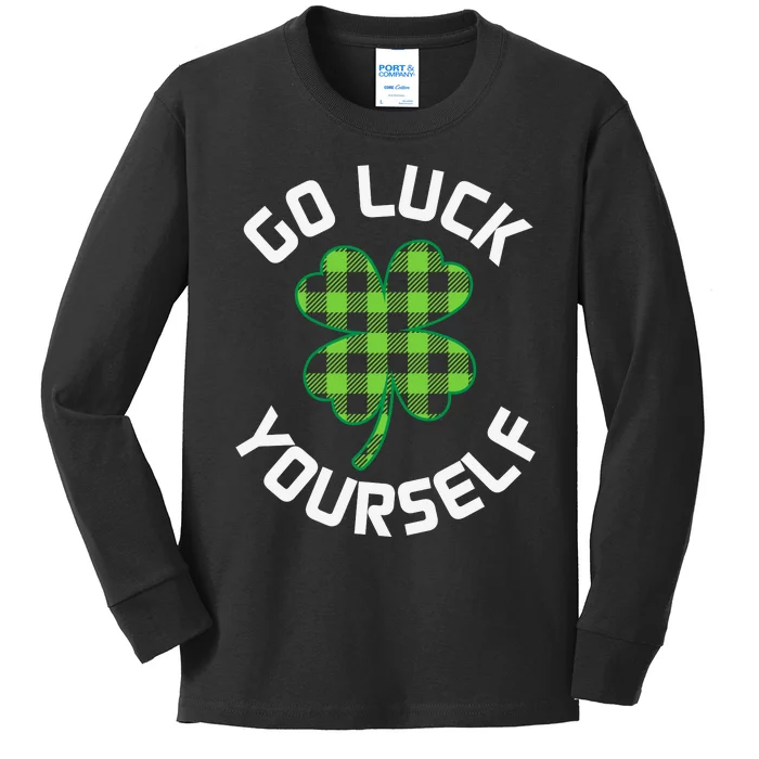 Go Luck Yourself St Patricks Day Kids Long Sleeve Shirt