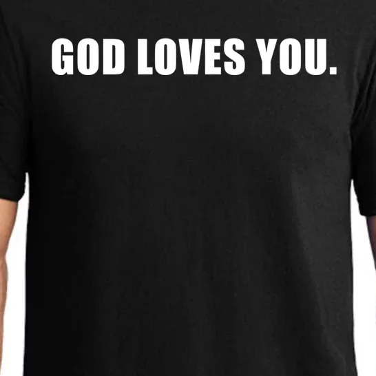 God Loves You Funny Christian Believer Novelty Bible Gift Pajama Set